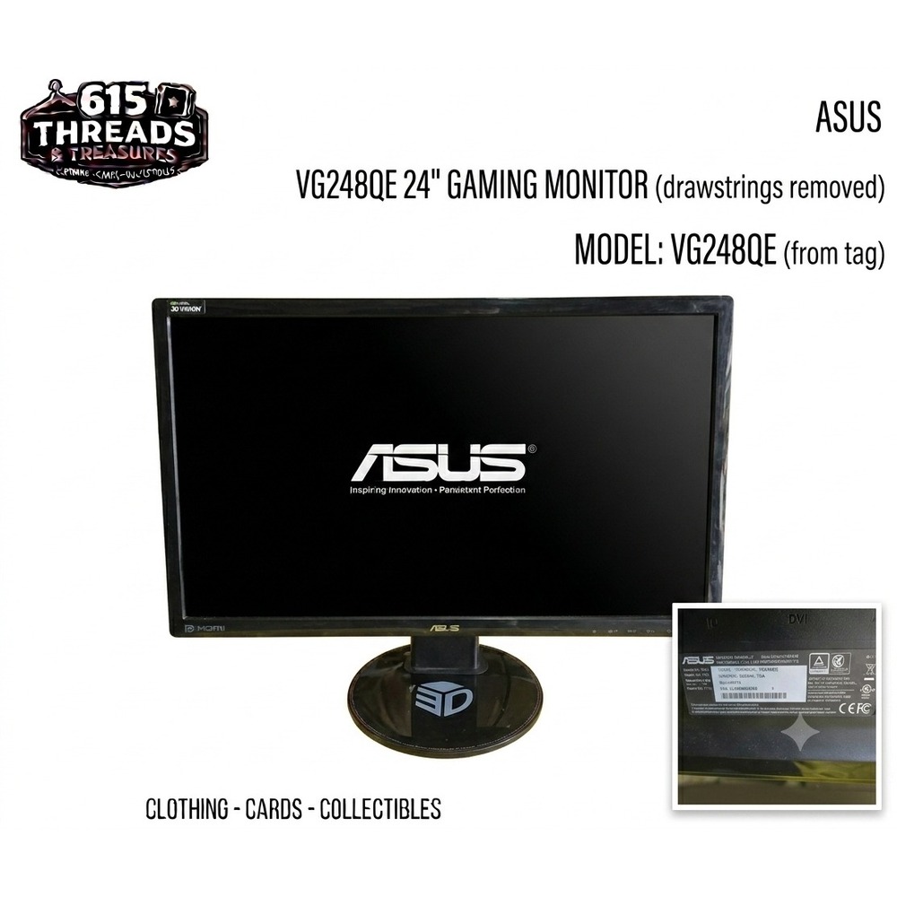 ASUS VG248QE 24in Gaming Monitor 144Hz 1ms Full HD 1080p HDMI DP DVI Black